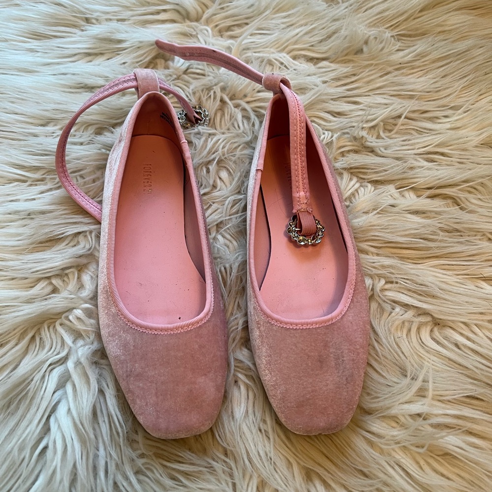 Forever 21 Pink Velvet Flats